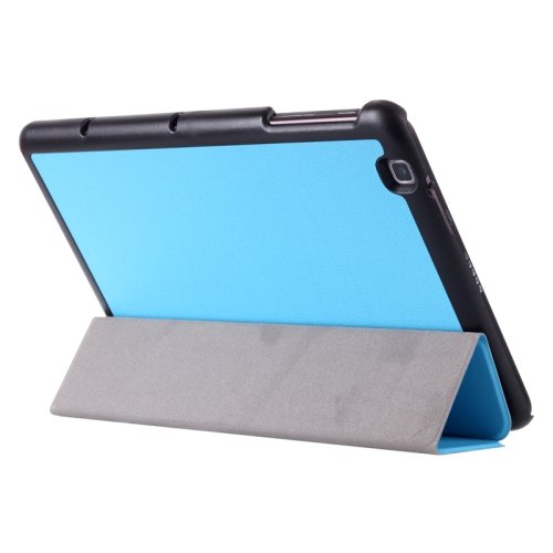For LG G Pad 2 10.1 Blue Karst Flip Leather Case with Three-folding Holder