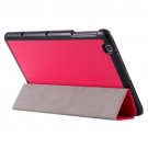 For LG G Pad 2 10.1 Magenta Karst Flip Leather Case with Three-folding Holder