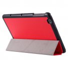 For LG G Pad 2 10.1 Red Karst Flip Leather Case with Three-folding Holder