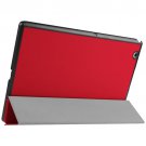 For Sony Xperia Z4 Red Karst Flip Leather Case with Three-folding Holder