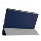 For Sony Xperia Z4 Dark Blue Cross Flip Leather Case with Three-folding Holder