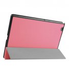 For Sony Xperia Z4 Pink Cross Flip Leather Case with Three-folding Holder