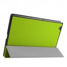 For Sony Xperia Z4 Green Cross Flip Leather Case with Three-folding Holder