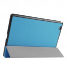 For Sony Xperia Z4 Blue Cross Flip Leather Case with Three-folding Holder