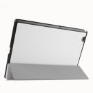 For Sony Xperia Z4 White Cross Flip Leather Case with Three-folding Holder