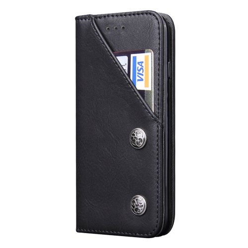 For iPhone 7 Black Bronze Texture Flip Leather Case with Holder & Card Slots