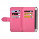 For iPhone 7 Plus Magenta Flip Leather Case with Card Slots, Wallet & Lanyard