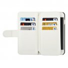 For iPhone 7 Plus White Flip Leather Case with Card Slots, Wallet & Lanyard