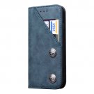 For iPhone 7 Plus Bronze Texture Dark Blue Leather Case with Holder & Card Slots