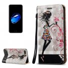 For iPhone 7 Plus 3D Relief Fairy Leather Case with Holder, Card Slots & Lanyard