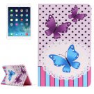 For iPad Air 2/iPad 6 Butterflies Pattern Horizontal Flip Leather Case with Holder