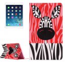 For iPad Air 2/iPad 6 Zebra Pattern Horizontal Flip Leather Case with Holder