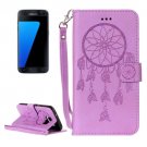 For Galaxy S7/G930 Purple Crazy Horse Leather Case with Holder, Card Slots, Wallet & Lanyard