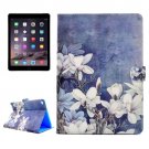 For iPad Air 2/iPad 6 Flowers Pattern Flip Leather Case with Holder, Card Slots & Wallet