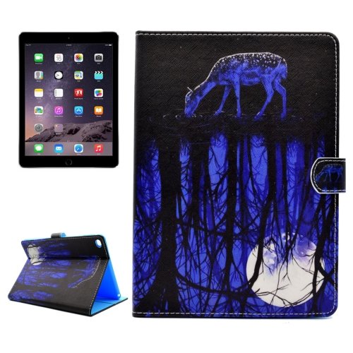 For iPad Air 2/iPad 6 Reflection Pattern Flip Leather Case with Holder, Card Slots & Wallet