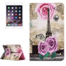 For IPad Mimi 4 Rose Tower Pattern Horizontal Flip Leather Case with Holder