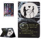 For IPad Mimi 4 Moon Couple Pattern Horizontal Flip Leather Case with Holder