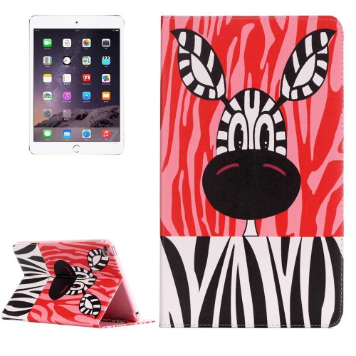 For IPad Mimi 4 Zebra  Pattern Horizontal Flip Leather Case with Holder