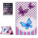 For IPad Mimi 4 Butterflies Pattern Horizontal Flip Leather Case with Holder