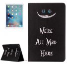For iPad Pro 12.9" All Mad Here Pattern Flip Leather Case with Holder
