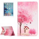For iPad Pro 12.9" Happy Cottage Pattern Flip Leather Case with Holder