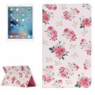 For iPad Pro 12.9" Chinese Rose Pattern Flip Leather Case with Holder