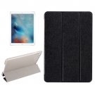 For iPad Pro 12.9" Black Silk Texture Smart Cover Leather Case with 3 Folding Holder