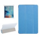 For iPad Pro 12.9" Blue Silk Texture Smart Cover Leather Case with 3 Folding Holder