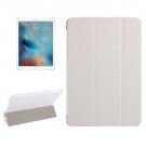 For iPad Pro 12.9" White Silk Texture Smart Cover Leather Case with 3 Folding Holder