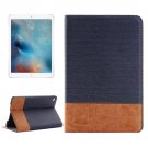 For iPad Pro 12.9" Dark Blue Sheepskin Leather Case with Holder, Card Slots & Wallet