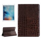 For iPad Pro 12.9" Brown Crocodile Leather Case with Holder, Card Slots & Wallet