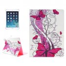 For iPad Pro 12.9" Red Butterfly Pattern Horizontal Flip Leather Case with Holder