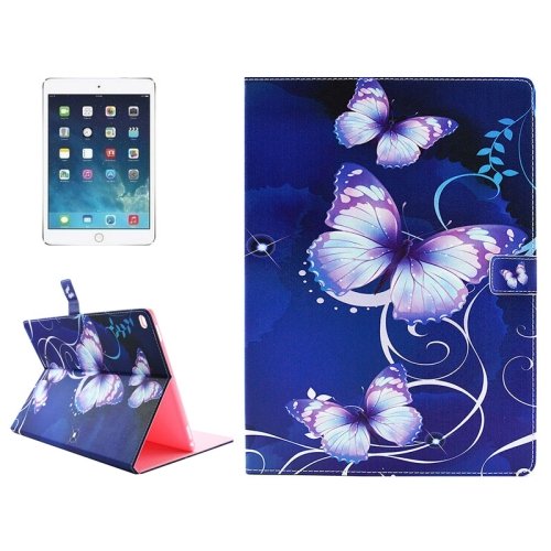 For iPad Pro 12.9" Luminous Butterfly Pattern Horizontal Flip Leather Case with Holder