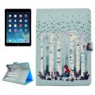 For iPad Air/iPad 5 Forest Fox Pattern Leather Case with Holder; Card Slots & Wallet