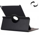 For iPad Pro 12.9" Black Cloth Smart Cover Leather Protective Case with Rotating Holder & Card slots