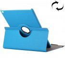 For iPad Pro 12.9" Blue Cloth Smart Cover Leather Protective Case with Rotating Holder & Card slots