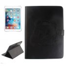 For iPad Pro 9.7" Black Embossed Panda Leather Case with Holder, Card Slots & Wallet