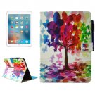 For iPad Pro 9.7" Tree Smart Cover Leather Case with Holder, Card/Pen Slots & Wallet