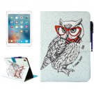 For iPad Pro 9.7" Owl Smart Cover Leather Case with Holder, Card/Pen Slots & Wallet