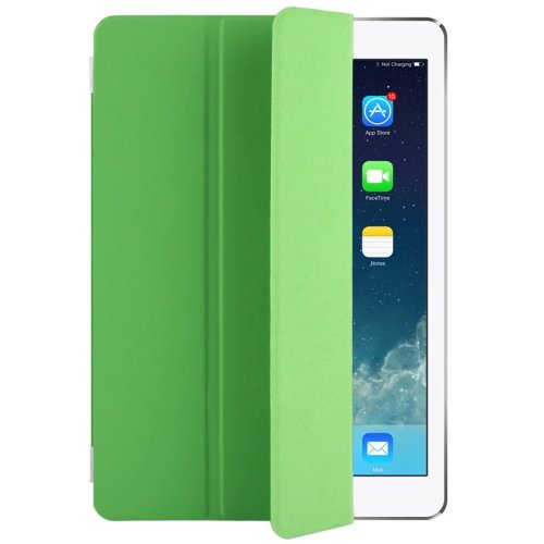 For iPad Pro 9.7" Green Single Side Polyurethane Smart Cover with 3-Folding Holder