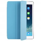 For iPad Pro 9.7" Blue Single Side Polyurethane Smart Cover with 3-Folding Holder