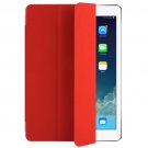 For iPad Pro 9.7" Red Single Side Polyurethane Smart Cover with 3-Folding Holder