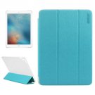 For iPad Pro 9.7" Blue Enkay Toothpick Smart Cover Leather Case with 3-Folding Holder