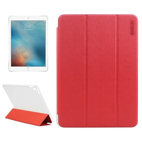 For iPad Pro 9.7" Red Enkay Toothpick Smart Cover Leather Case with 3-Folding Holder