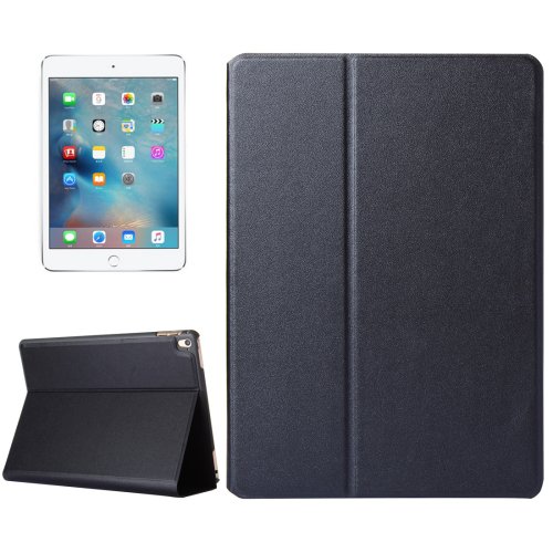 For iPad Pro 9.7" Black Frosted Texture Flip Solid Color Leather Case with Holder