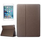 For iPad Pro 9.7" Coffee Frosted Texture Flip Solid Color Leather Case with Holder
