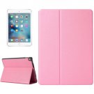 For iPad Pro 9.7" Pink Frosted Texture Flip Solid Color Leather Case with Holder