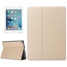 For iPad Pro 9.7" Gold Frosted Texture Flip Solid Color Leather Case with Holder