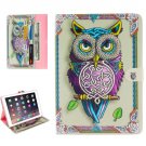 For iPad Pro 9.7" Owl Pattern Flip Leather Case with Holder, Card Slots & Wallet