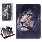For iPad Pro 9.7" Lion Pattern Flip Leather Case with Holder, Card Slots & Wallet